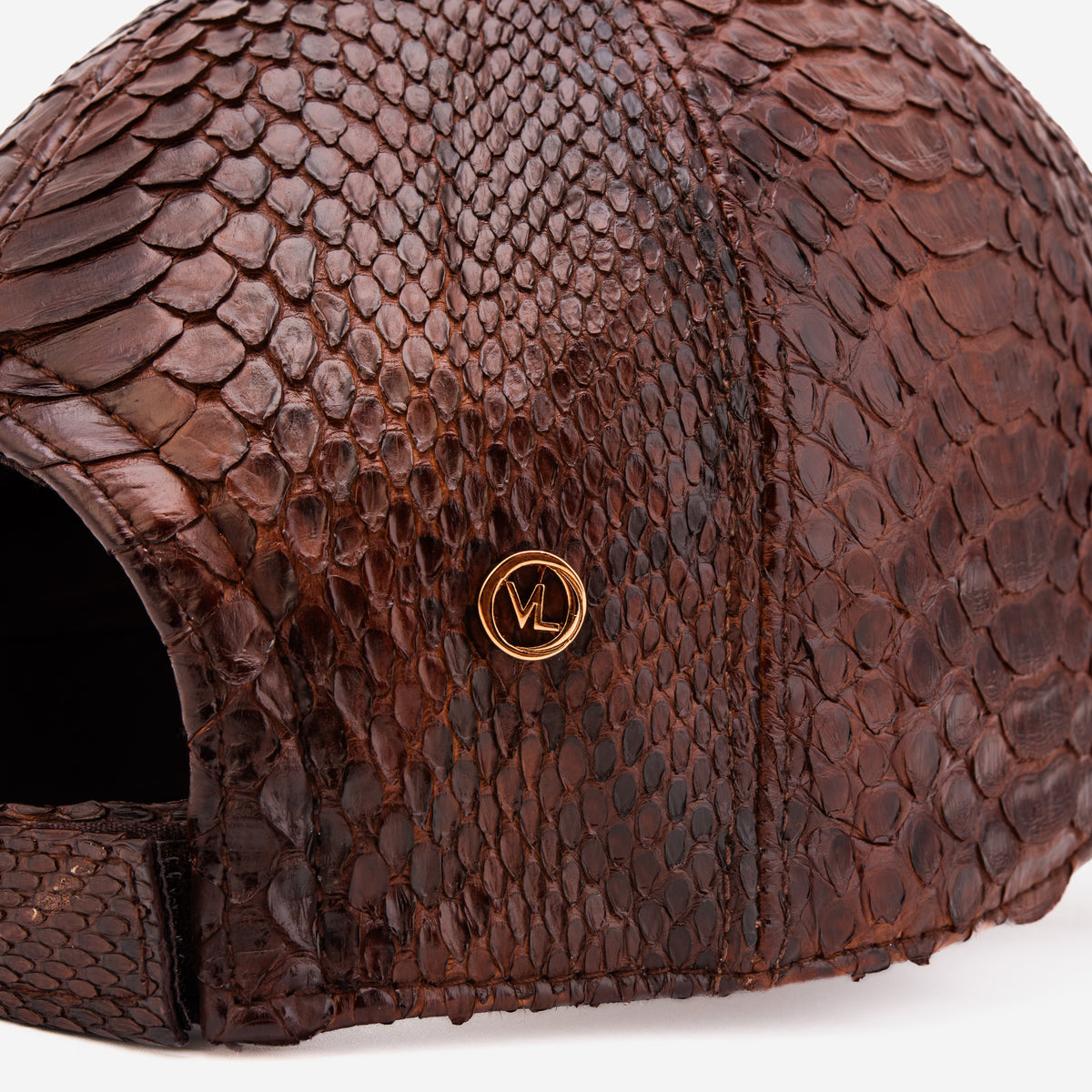 Boss Dark Brown Python Leather Cap - 3