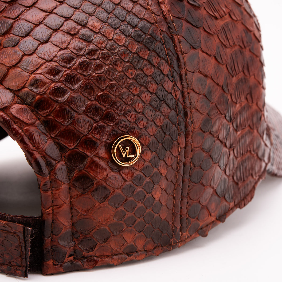 Boss Tan Python Leather Cap - 5