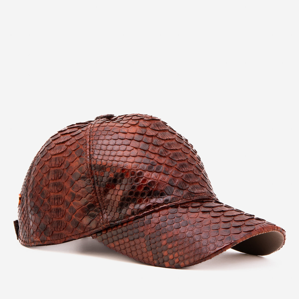 Boss Tan Python Leather Cap - 7
