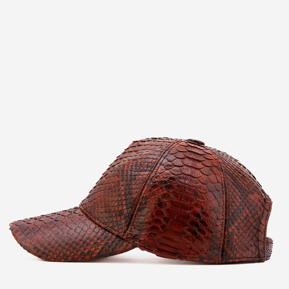 Boss Tan Python Leather Cap - 8