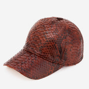 Boss Gorra de Cuero de Pitón Color Canela