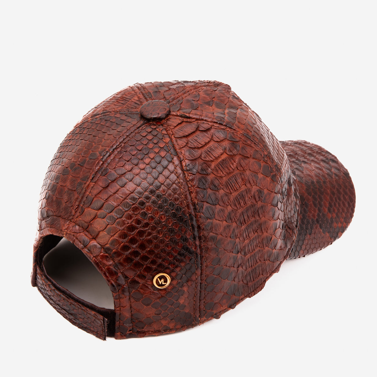 Boss Tan Python Leather Cap - 9
