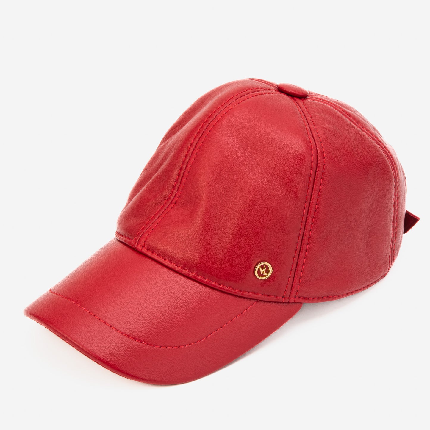 The Vercelli Red Genuine Lambskin Leather Men Cap
