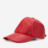The Vercelli Red Genuine Lambskin Leather Men Cap