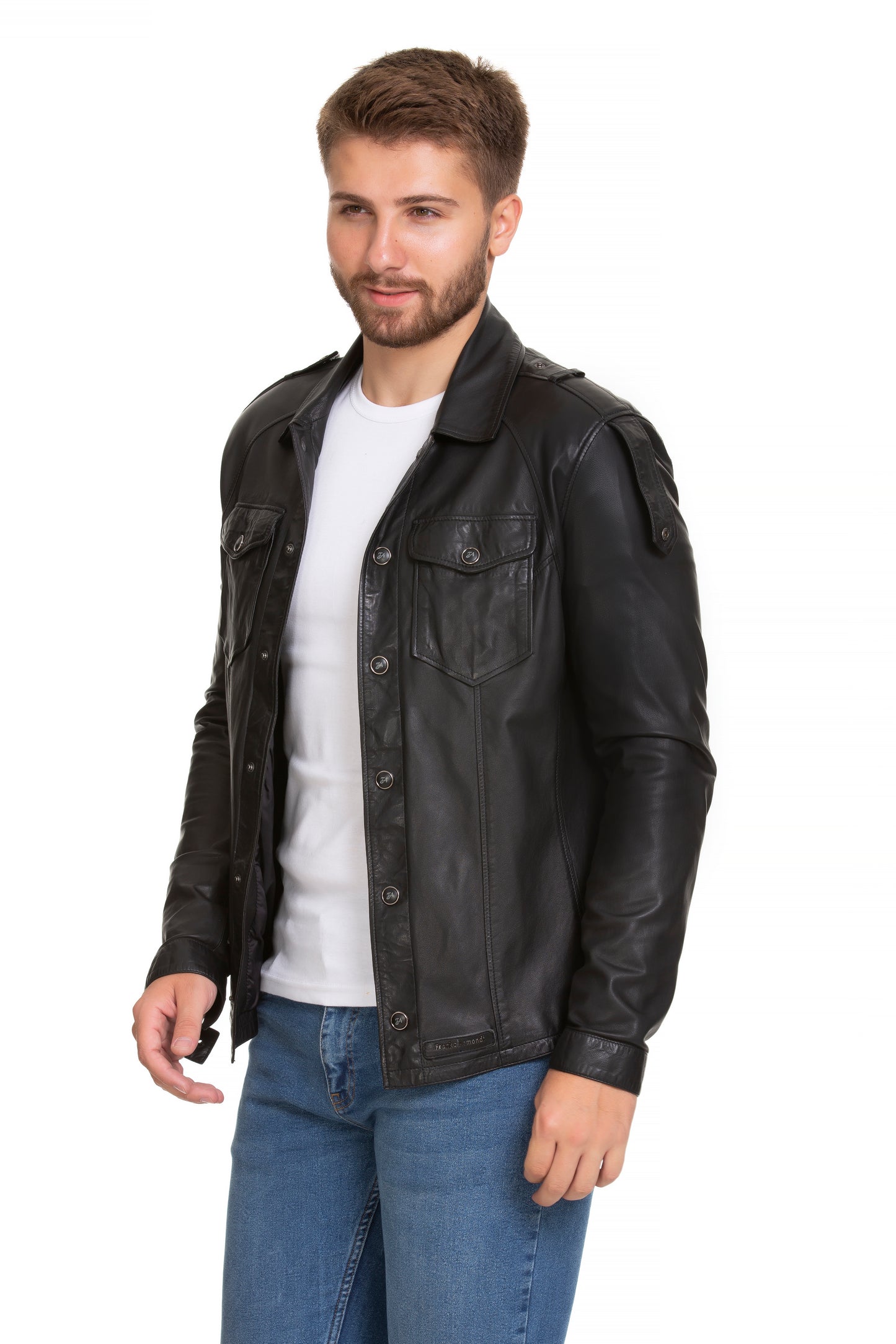 La chaqueta de cuero negra para hombre de Sabariego 