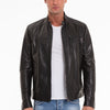 The Poleo Black Leather Men Jacket