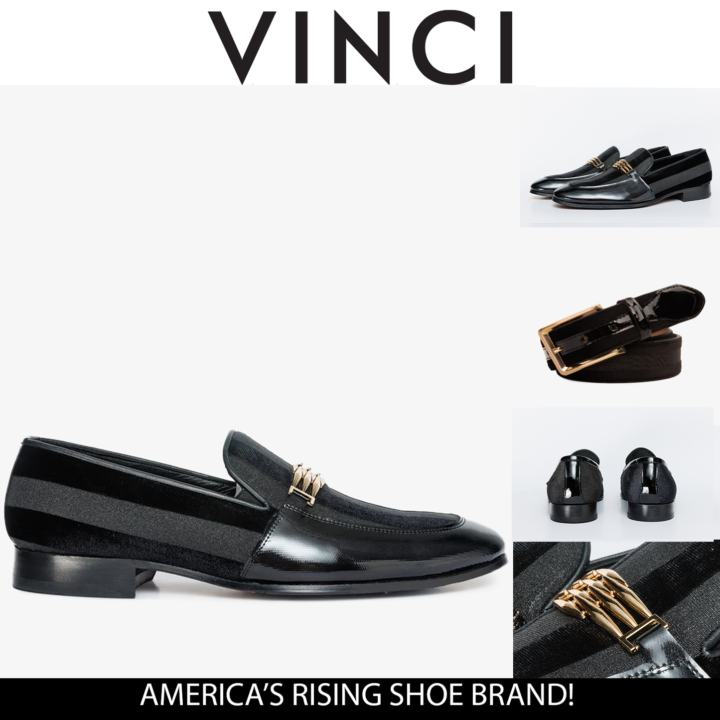 El zapato de cuero para hombre Pontalto, mocasín negro