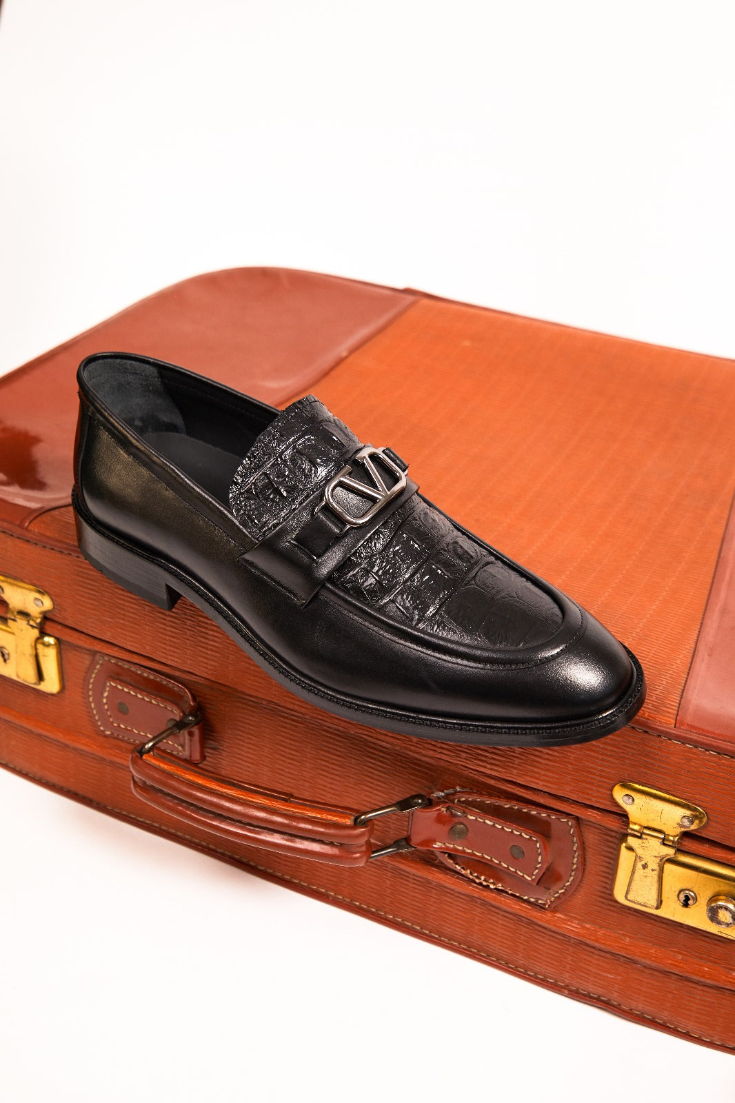 Amsterdam Black Bit Loafer Men Shoe - 11
