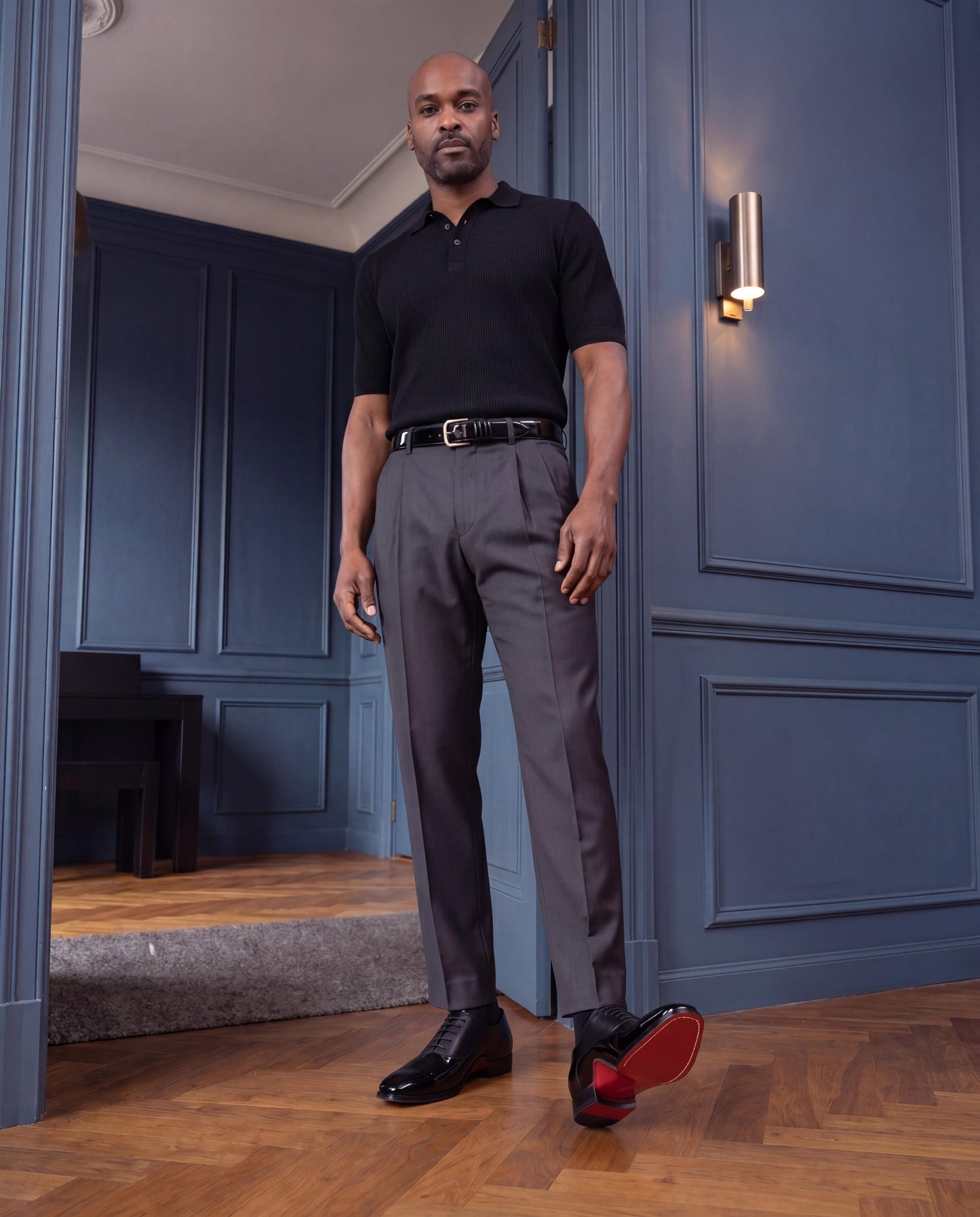Zapato Oxford con punta lisa de piel de charol negra de The Royal Hand Craft para hombre