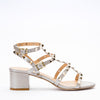 The Nejapa Beige Leather Multi Strap Women Sandal