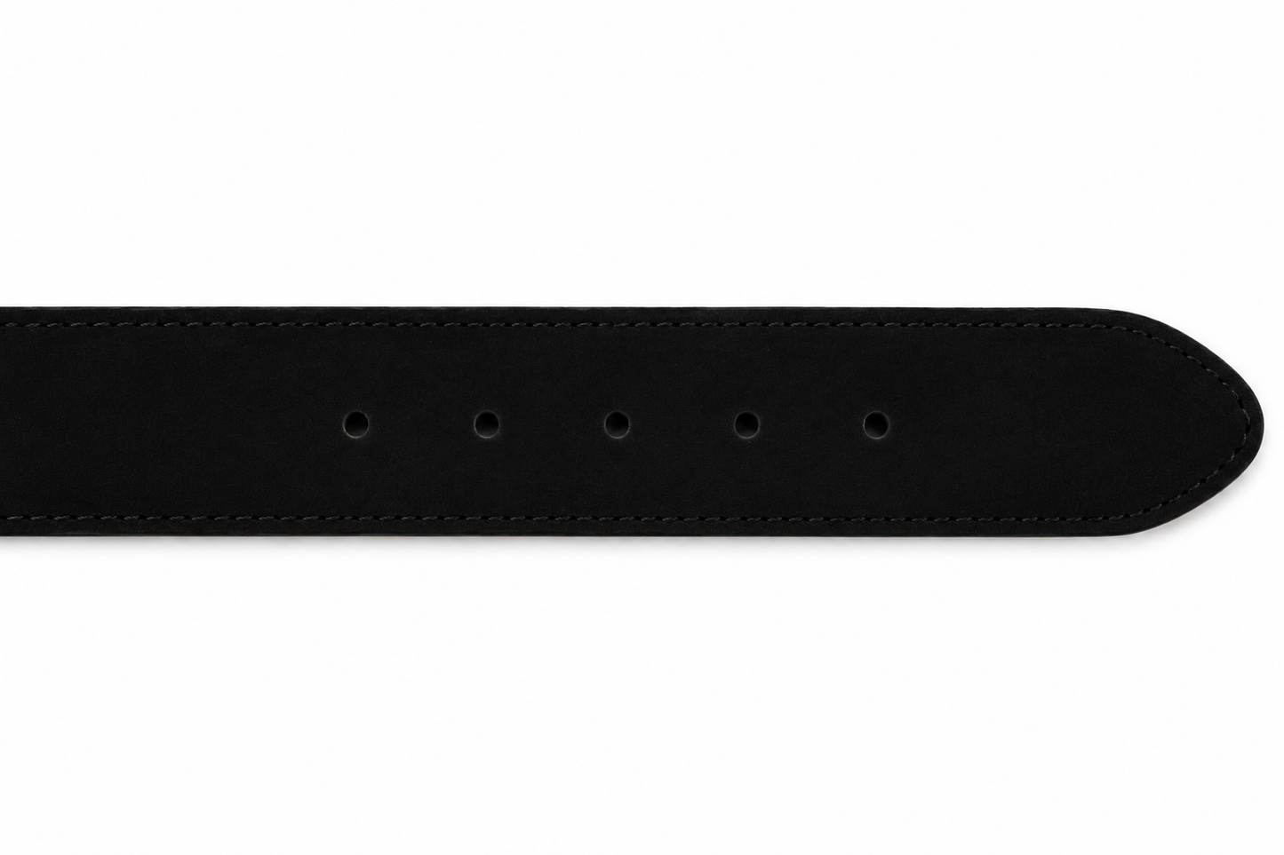 Cinturón de piel de ante negro Bari 