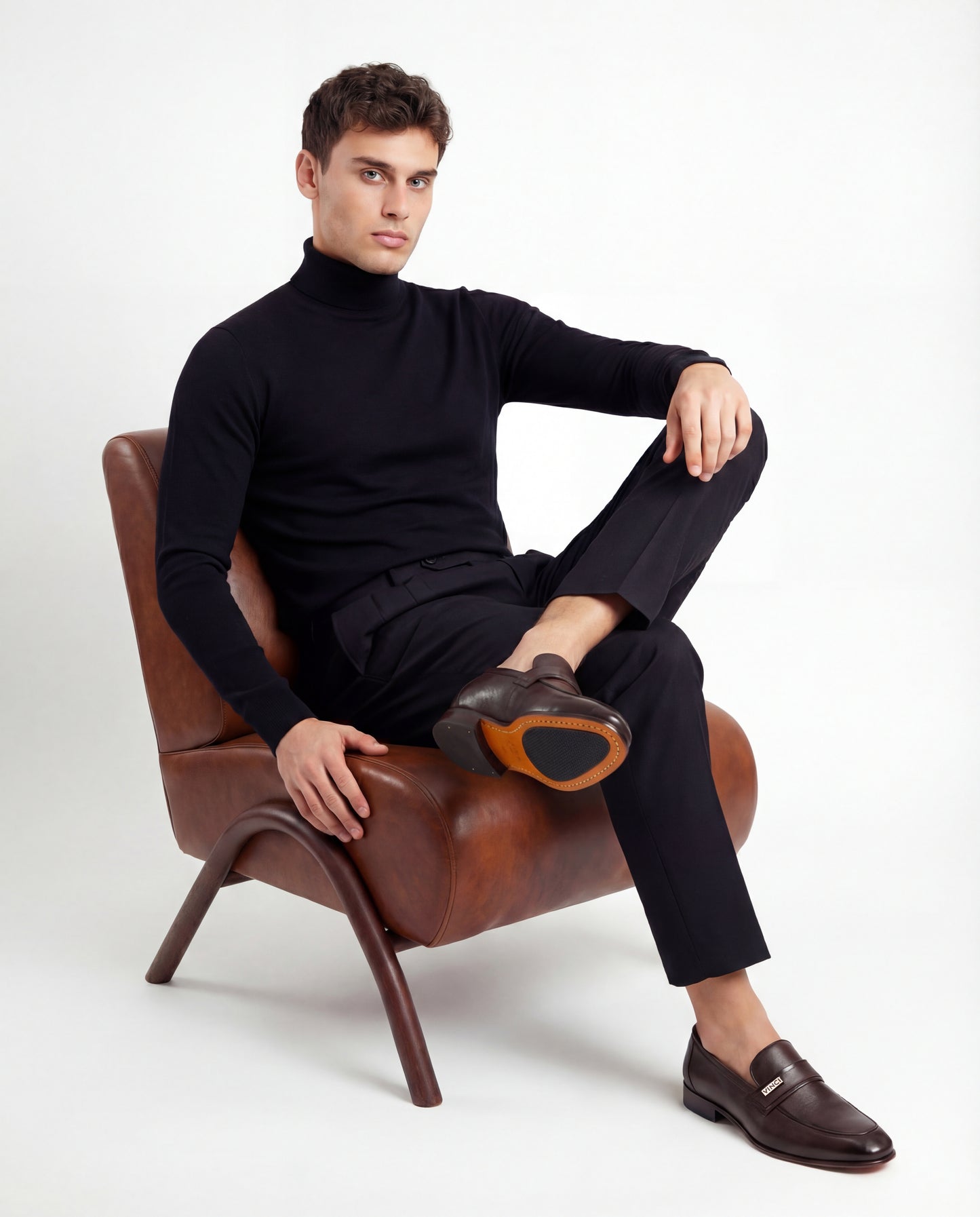 The Ashford Brown  Baby Buffalo Leather Loafer Men Shoe