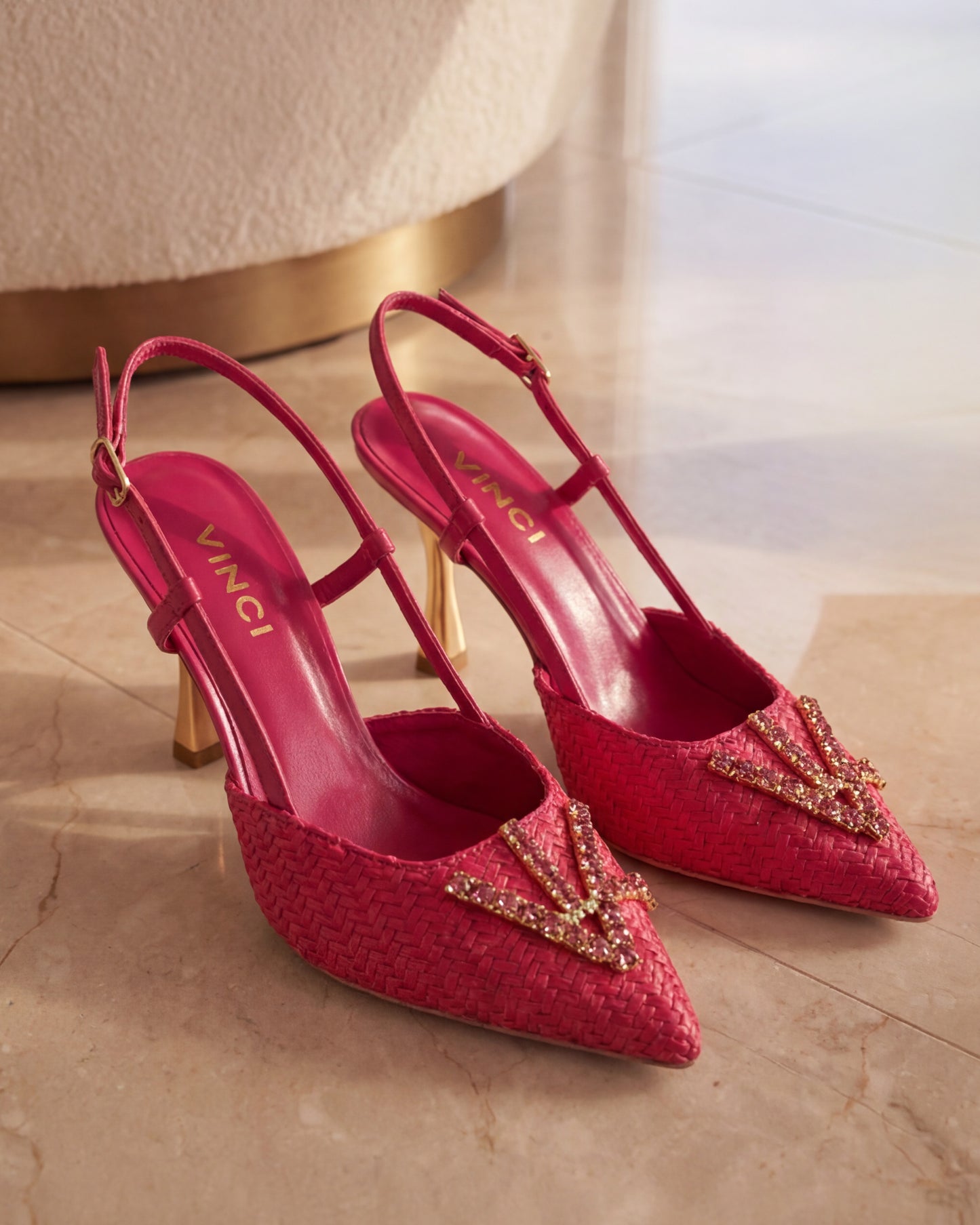 The Luna Fuchsia Leather Slingback Women Sandal