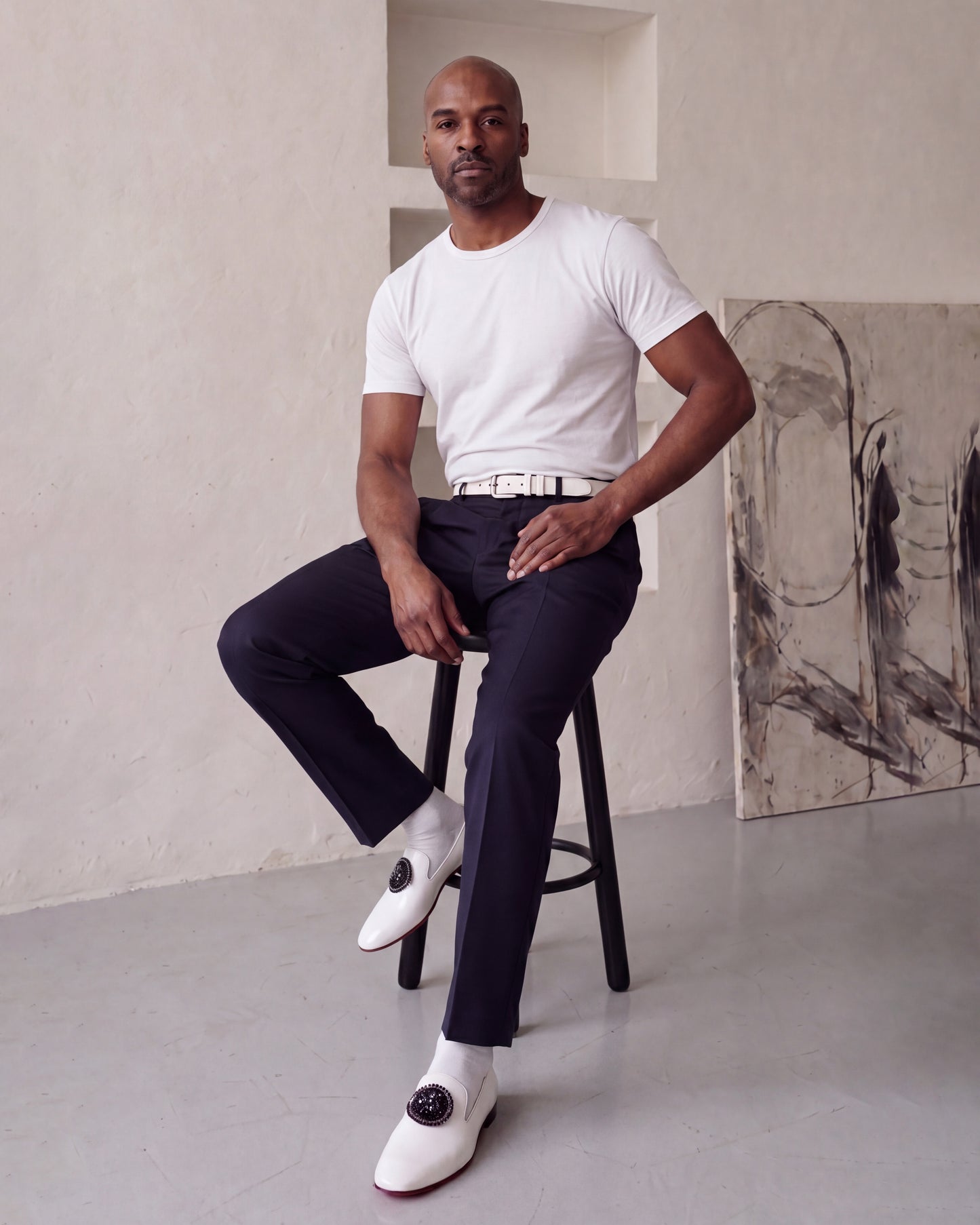 The Pombe White Patent Leather Dress Slip-on Loafer Men Shoe