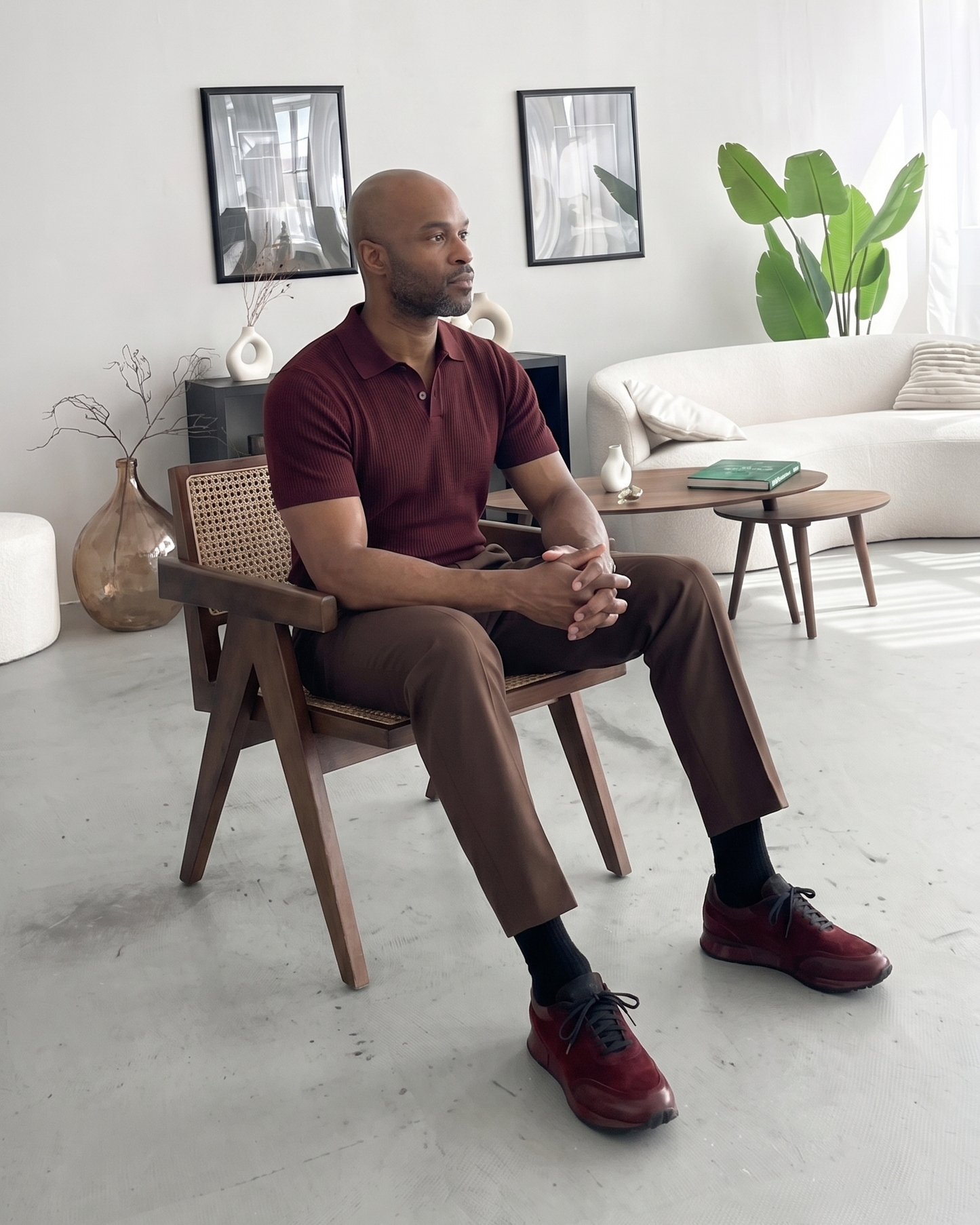 The Hudson Burgundy Suede Men Sneaker