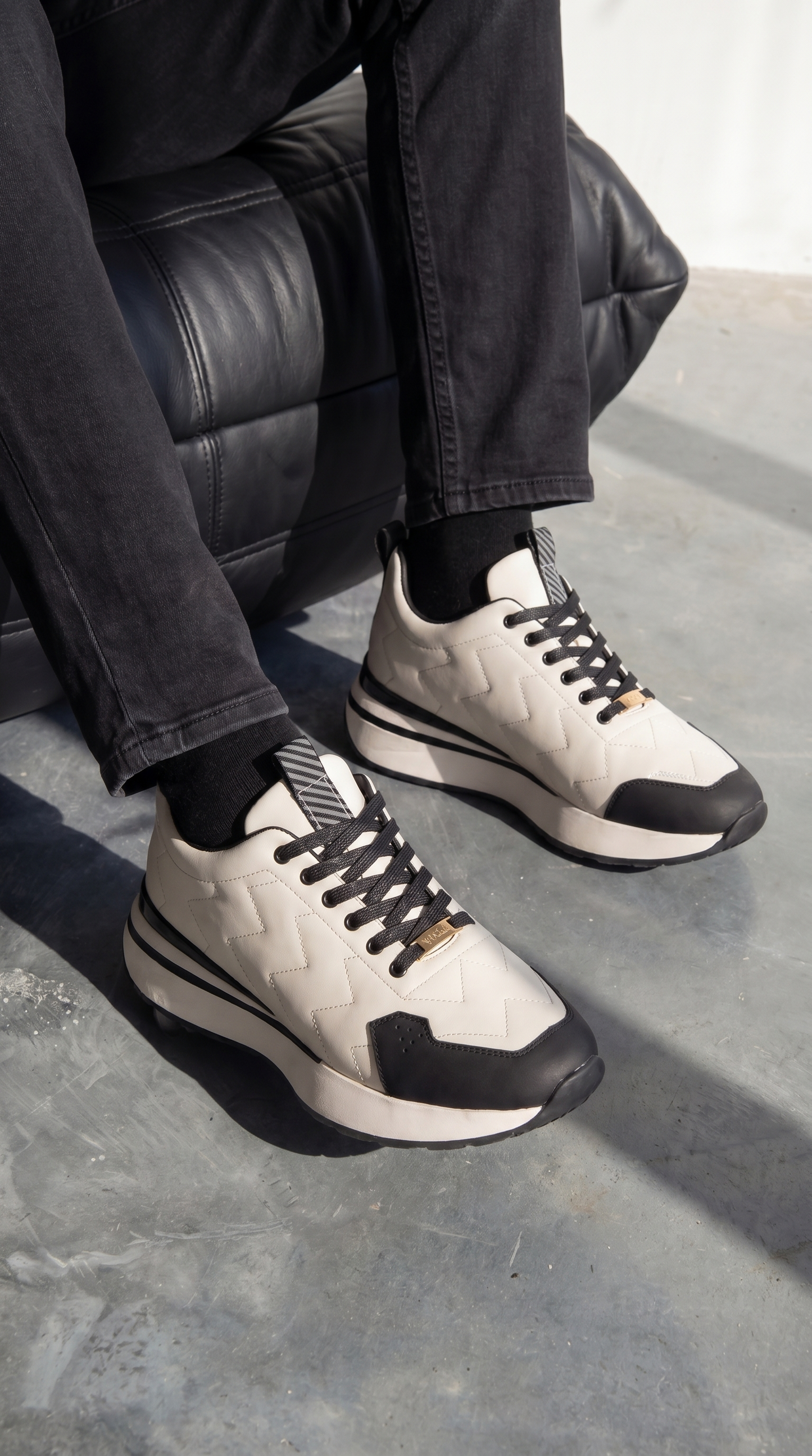 The Veneto White Leather Men Sneaker