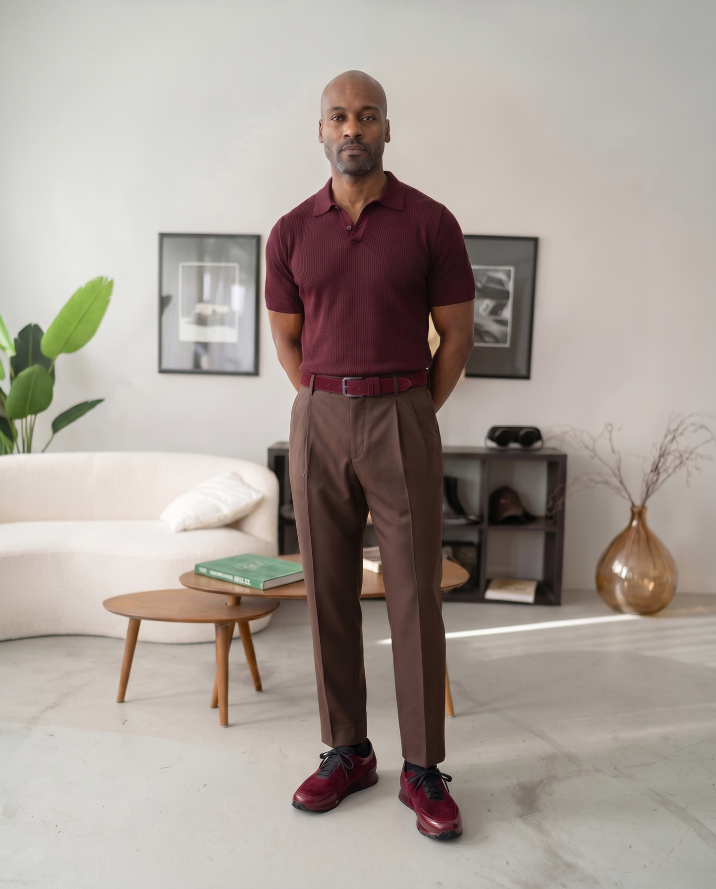 The Hudson Burgundy Suede Men Sneaker