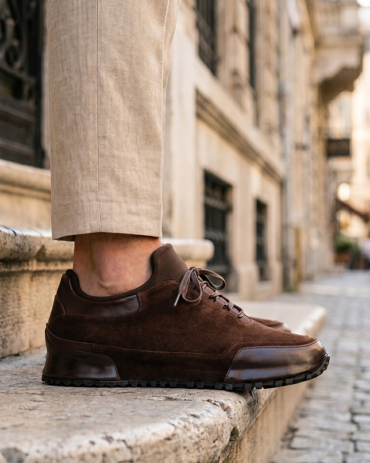 The Hudson Brown Suede Men Sneaker