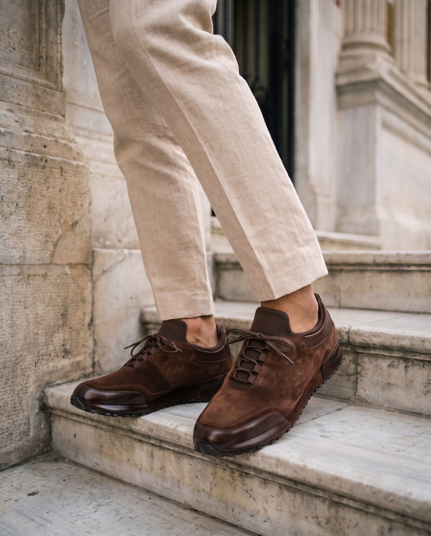 The Hudson Brown Suede Men Sneaker
