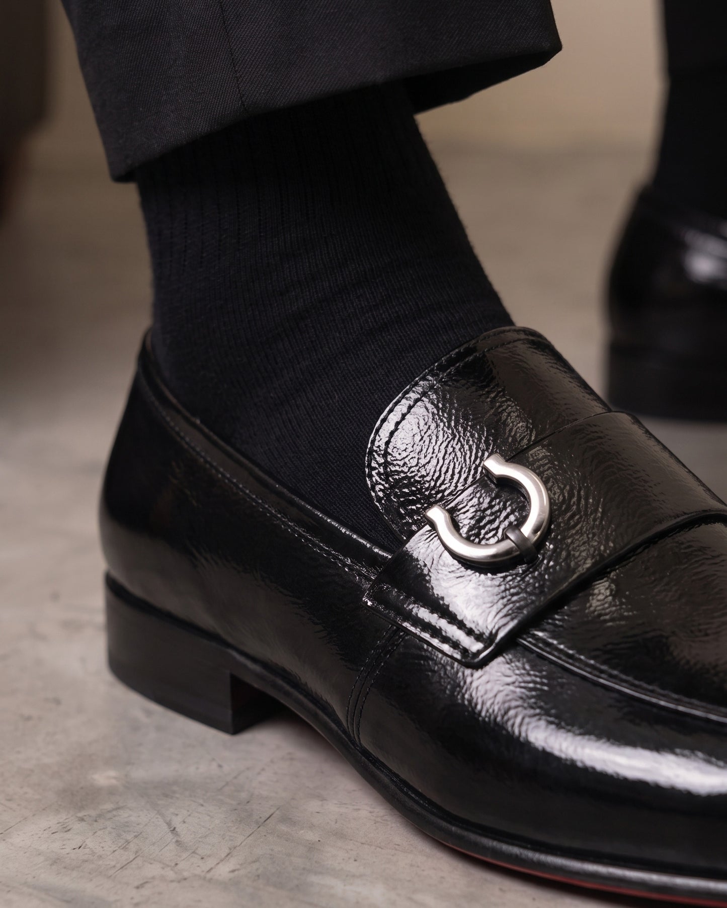 The Blackwell Black Patent Bit Loafer Men Shoe
