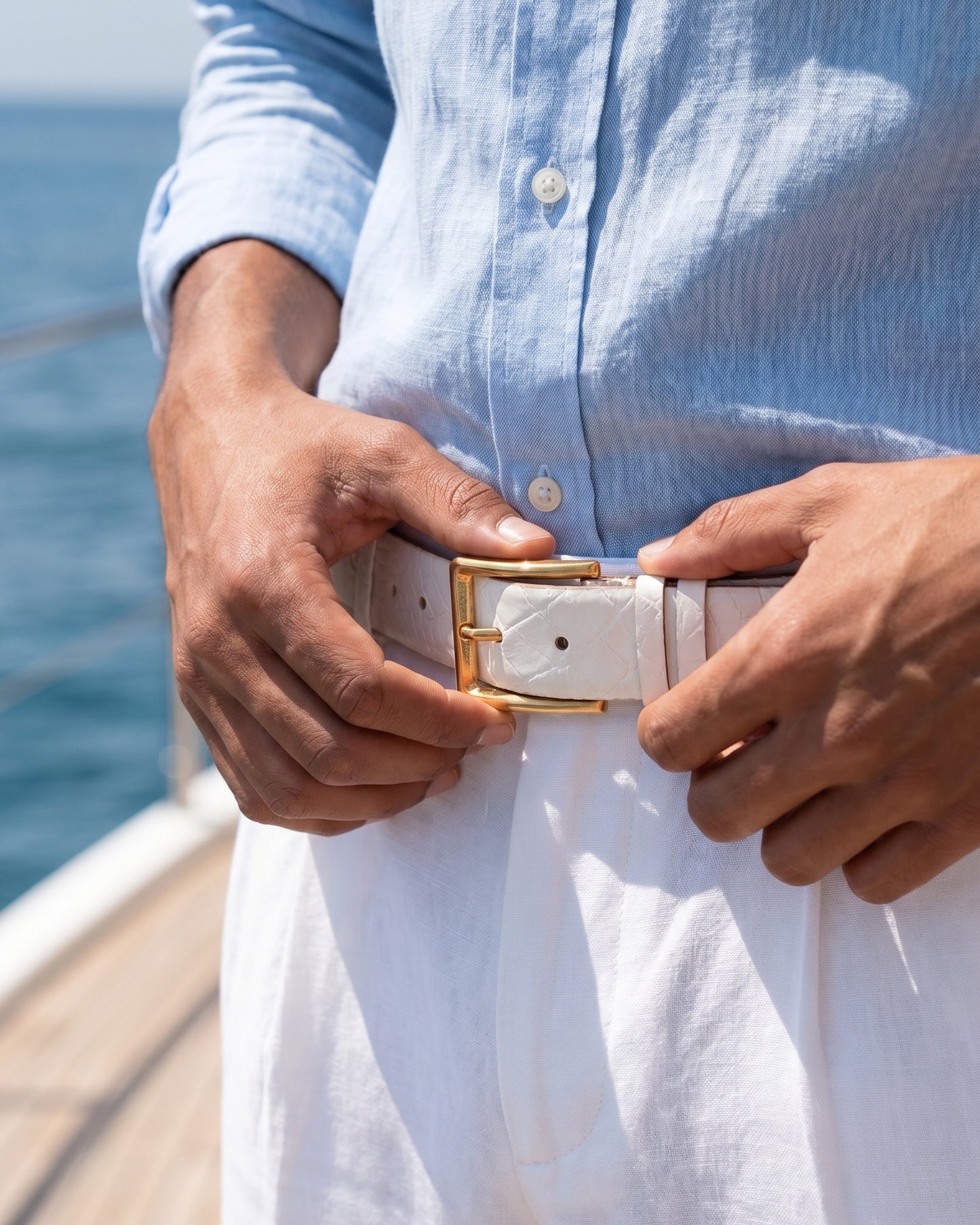 The Monaco White Leather Men Shoe Bit Loafer
