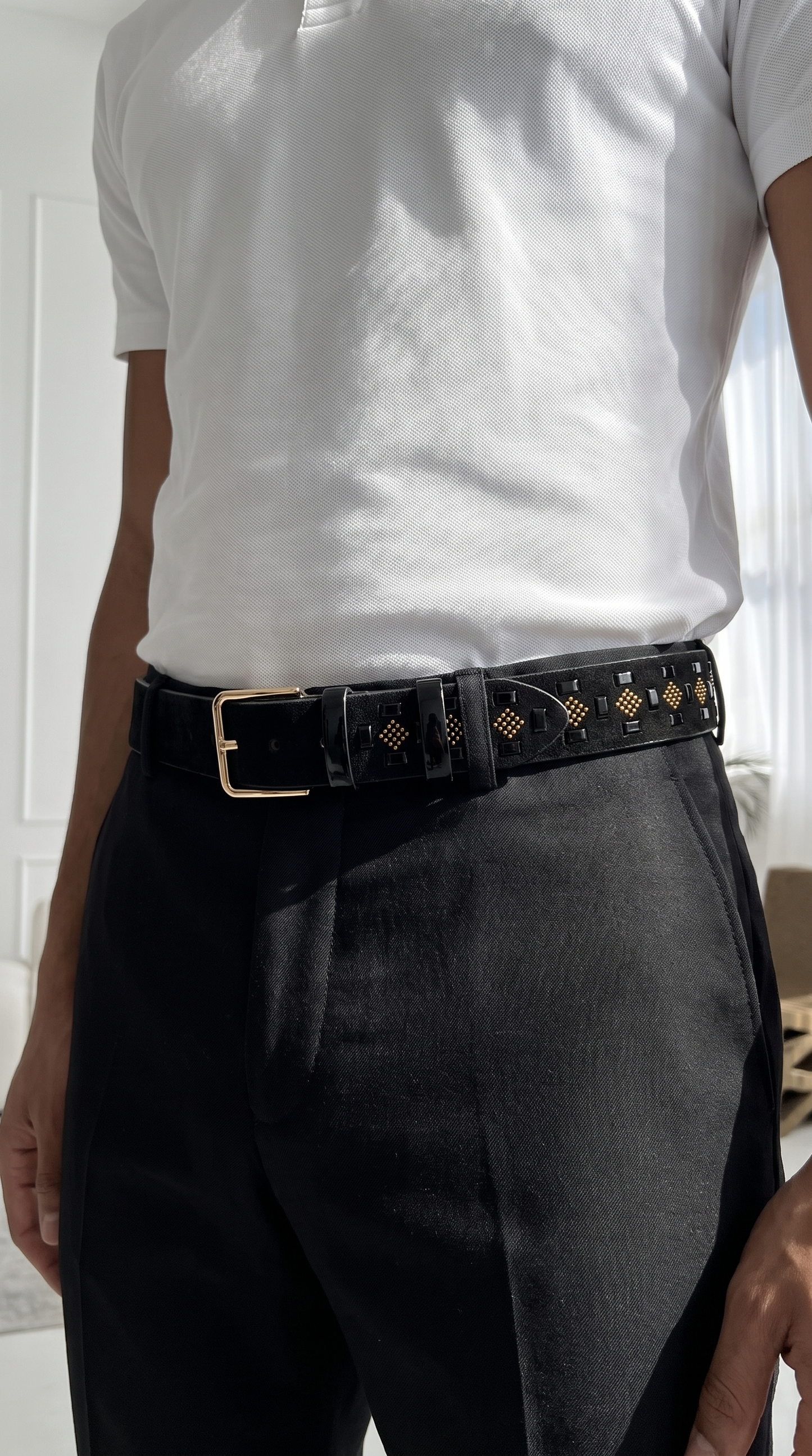 The Monteluce Black Suede & Patent Leather Men Bit Loafer