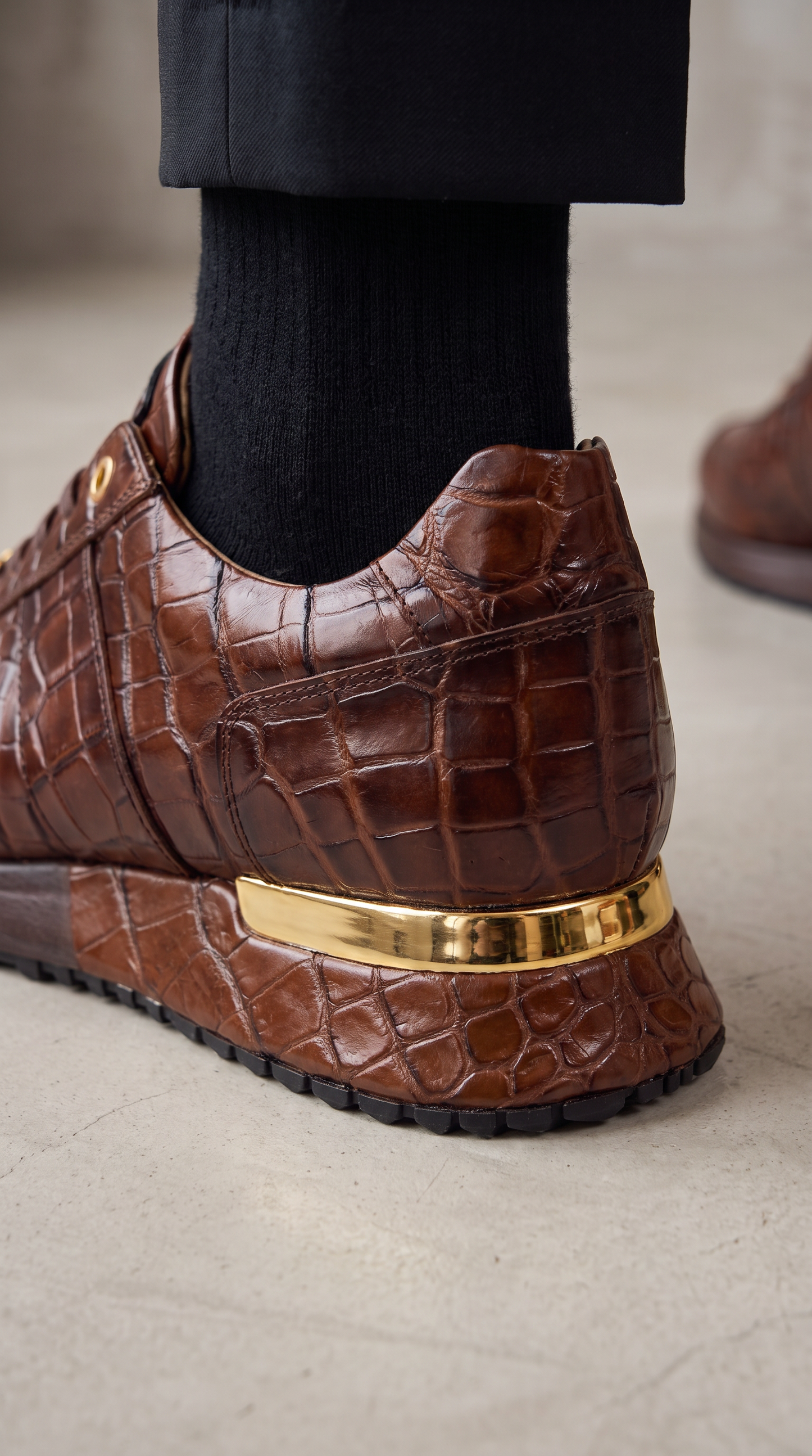 The Valeron Tan Genuine Leather Men Sneaker