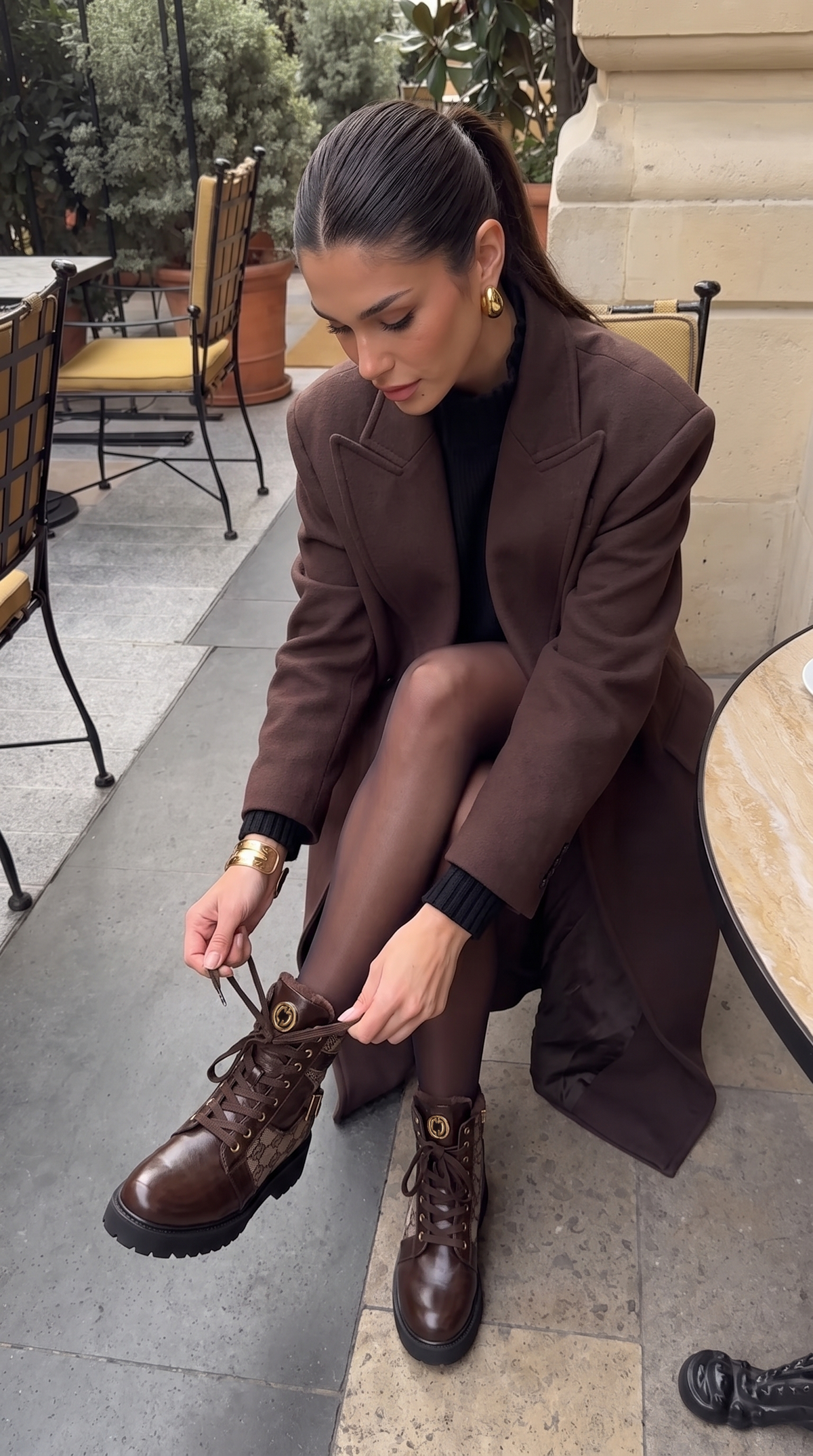 The Boston Brown Leather Lace-Up Ankle Women Boot With a Side Zipper