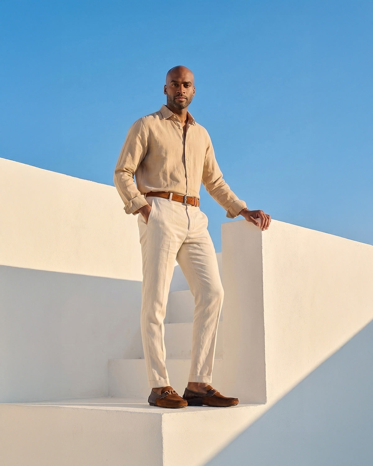 The Lucento Tan Suede Driver Loafer
