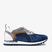 Zapatillas de cuero azul Tyler para hombre