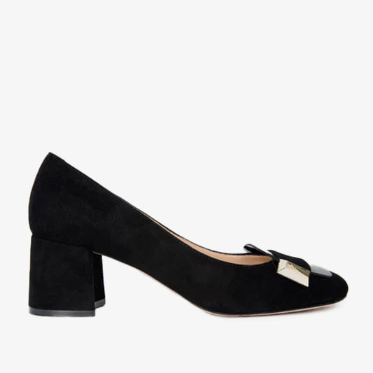 Zapatos de tacón de bloque de piel de ante negra Olney para mujer 