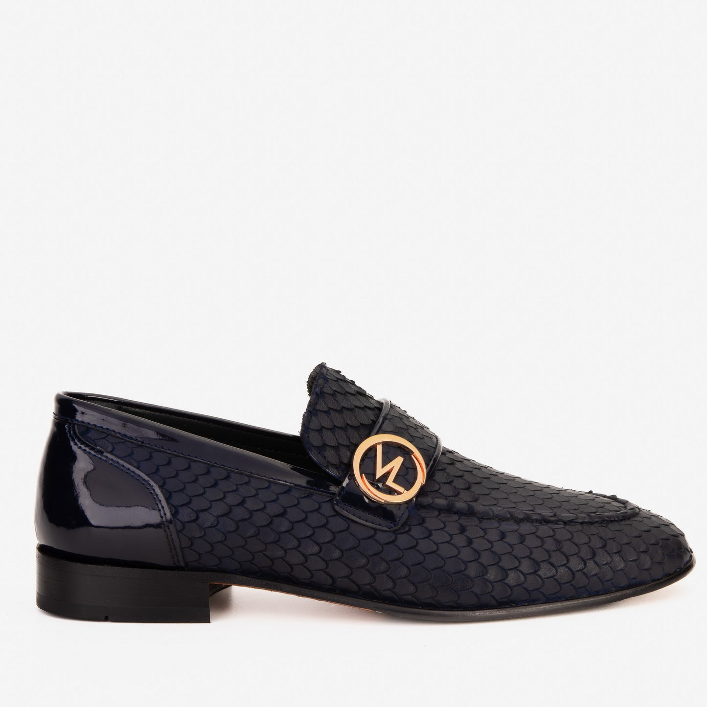 Zapato de vestir de cuero azul marino para hombre Monarch