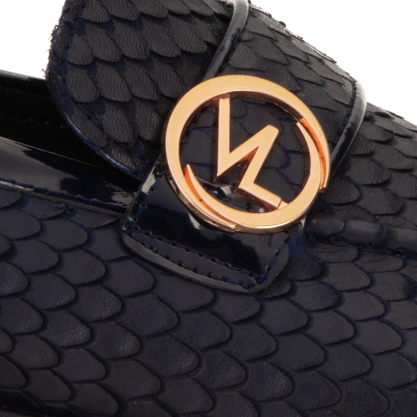 Zapato de vestir de cuero azul marino para hombre Monarch