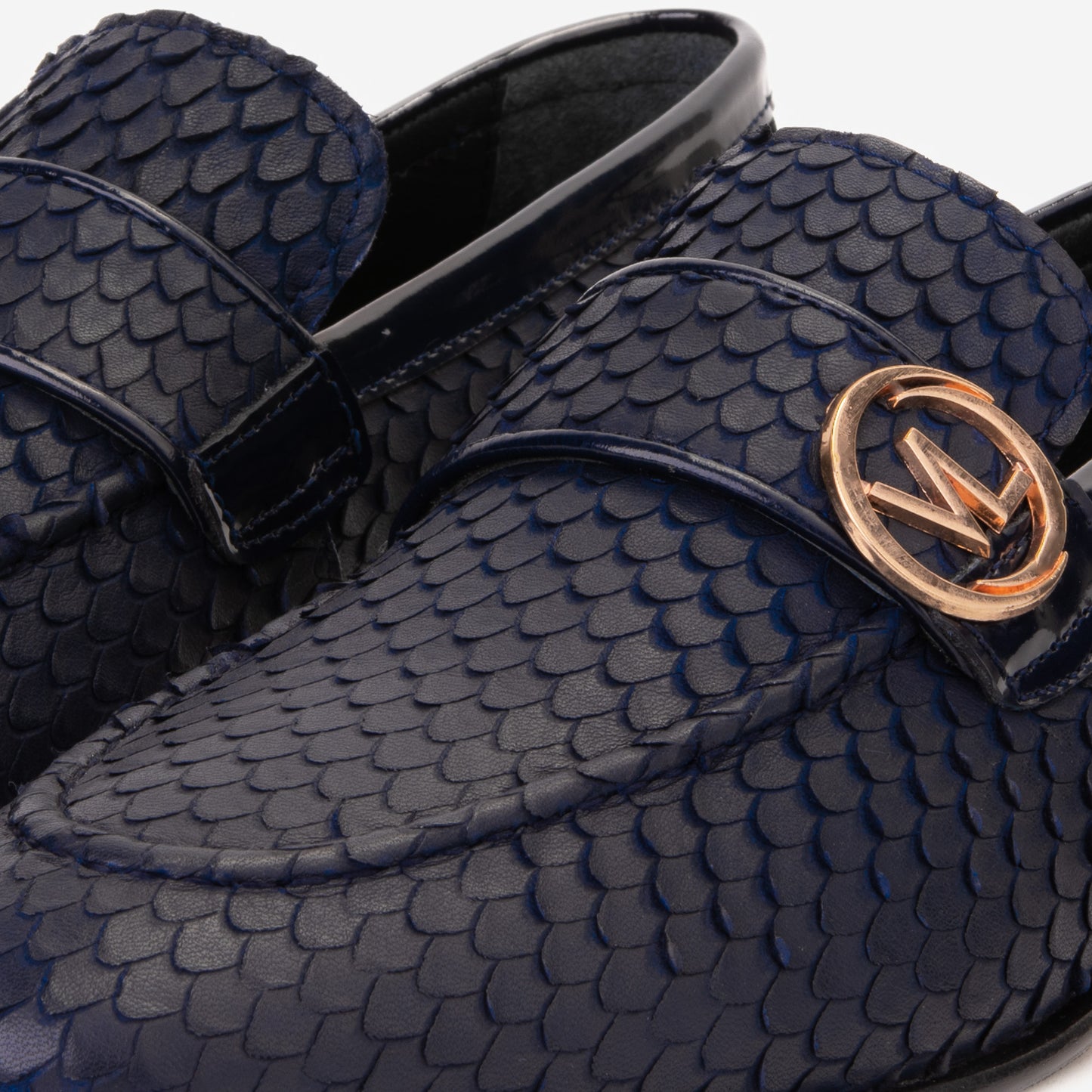 Zapato de vestir de cuero azul marino para hombre Monarch