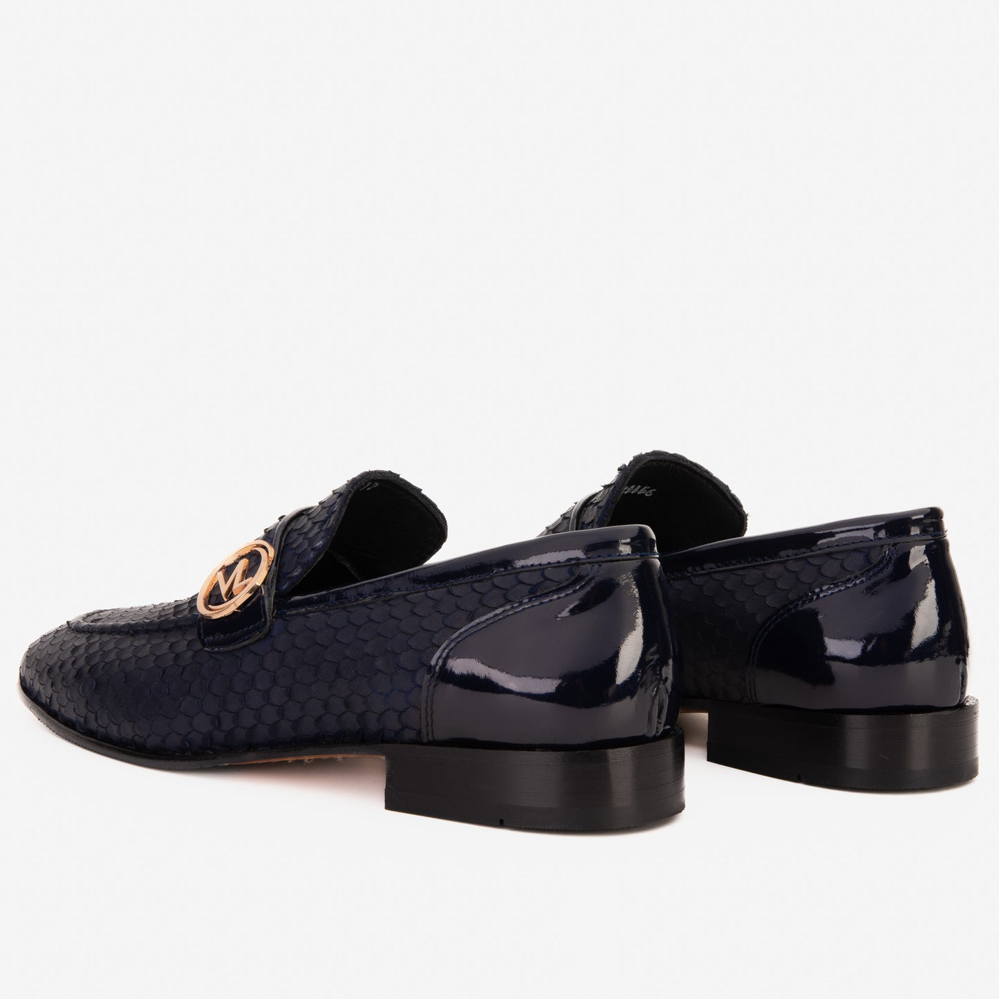 Zapato de vestir de cuero azul marino para hombre Monarch