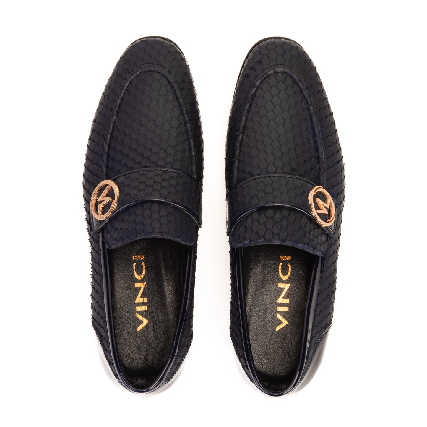 Zapato de vestir de cuero azul marino para hombre Monarch