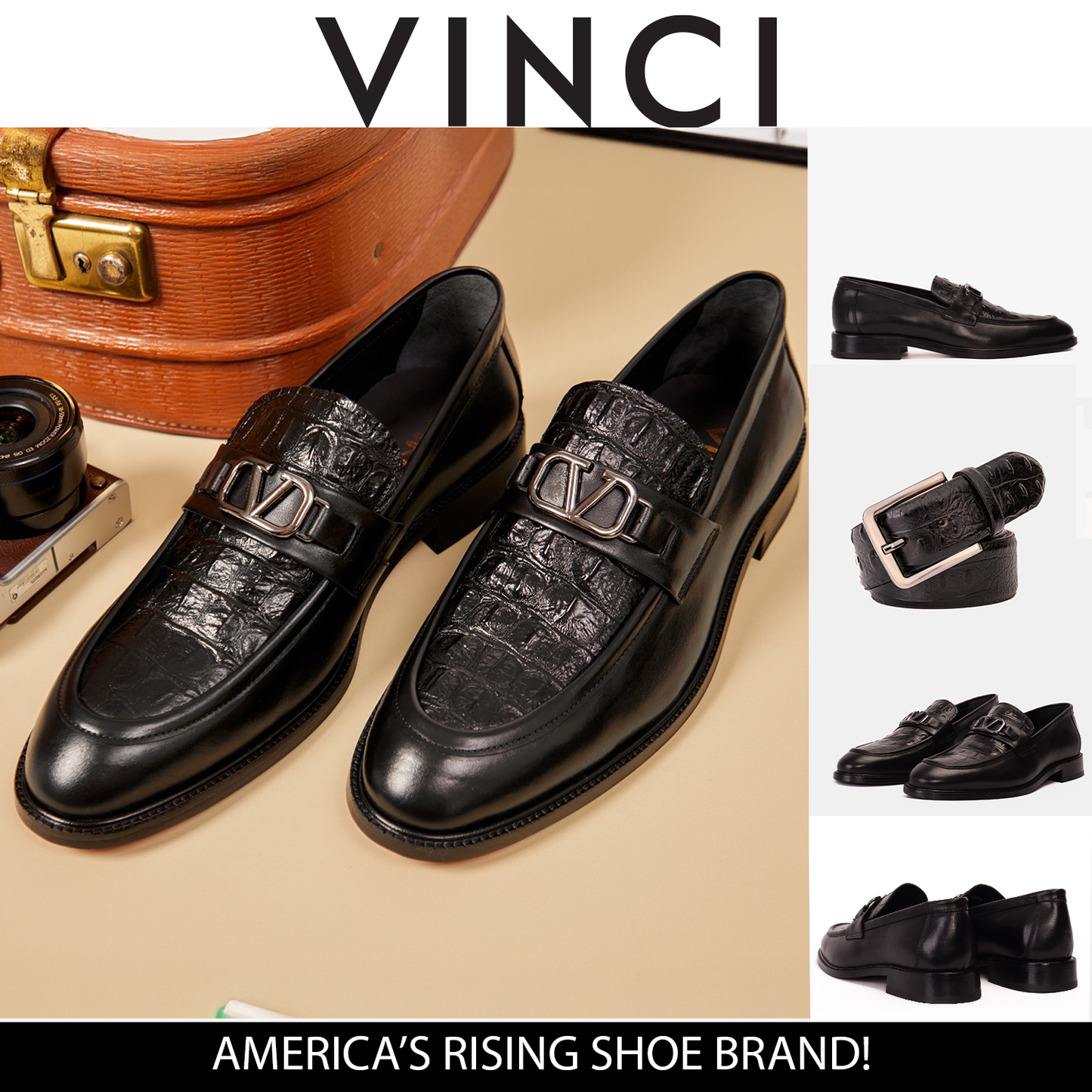 Amsterdam Black Bit Loafer Men Shoe - 8