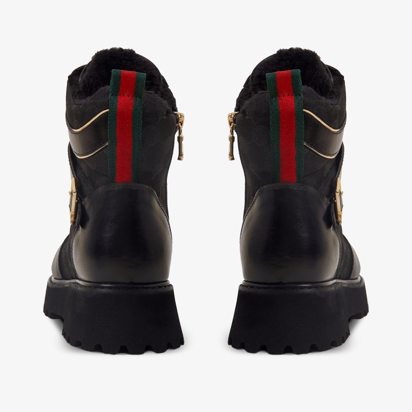 The Boston Black Leather Lace-Up Ankle Women Boot With a Side Zipper