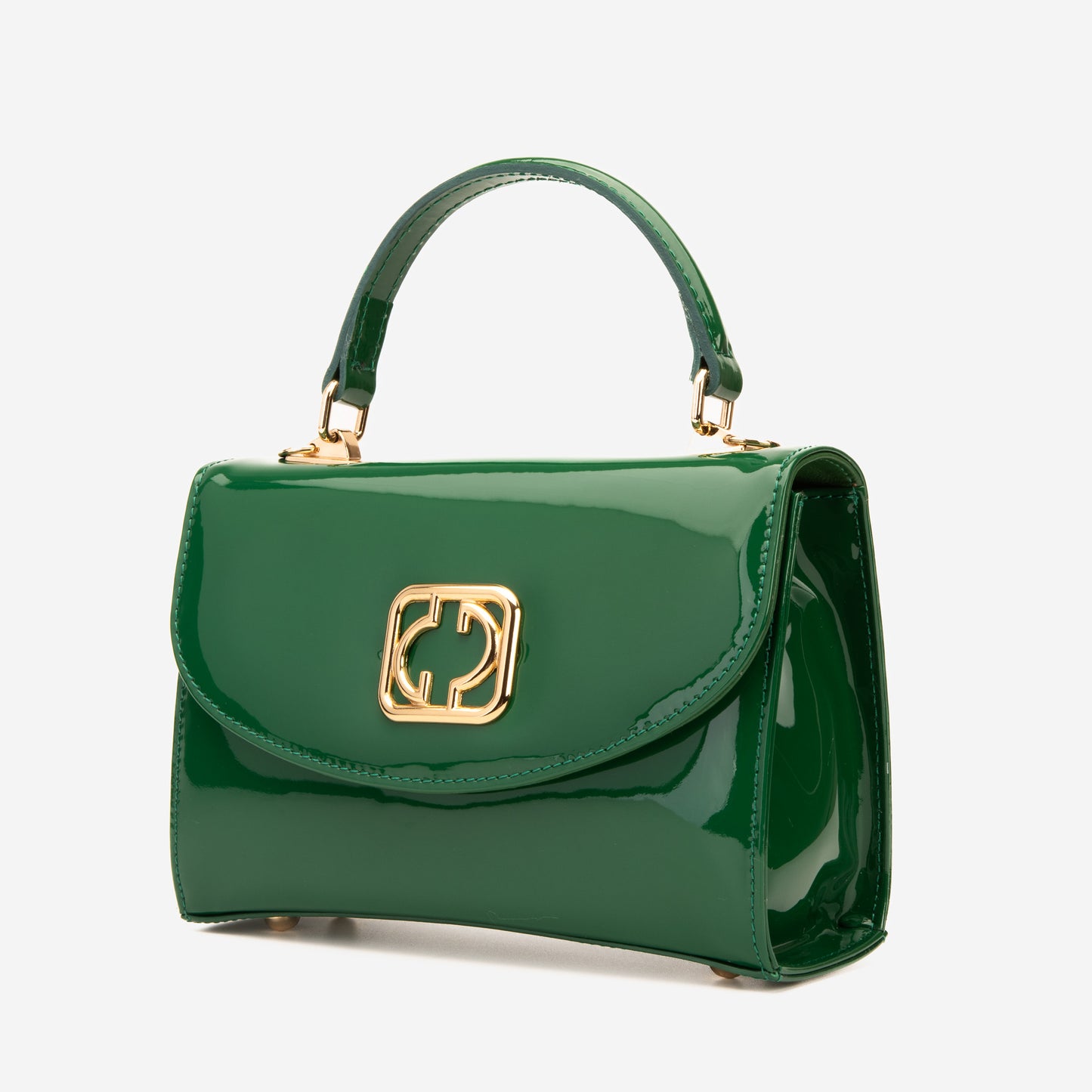 La bolsa de mano de cuero verde Rosalinda