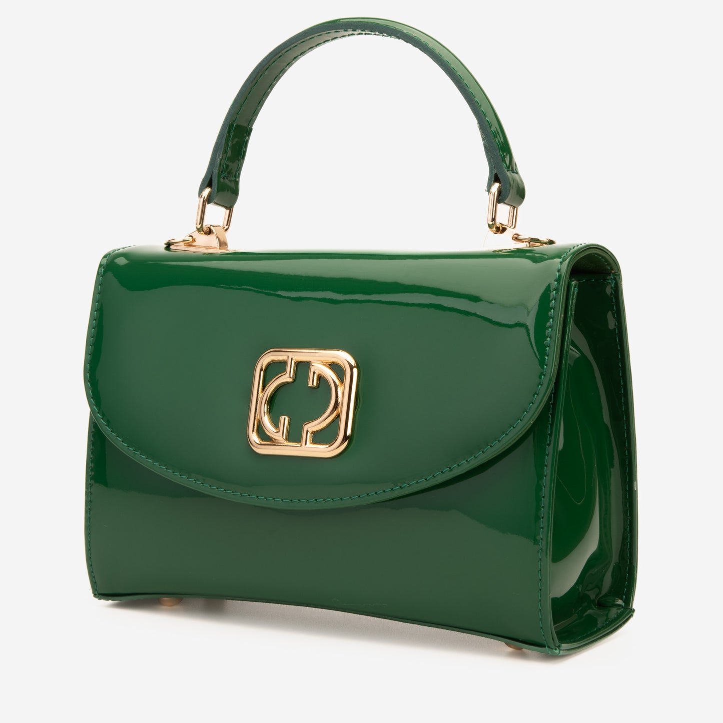 La bolsa de mano de cuero verde Rosalinda