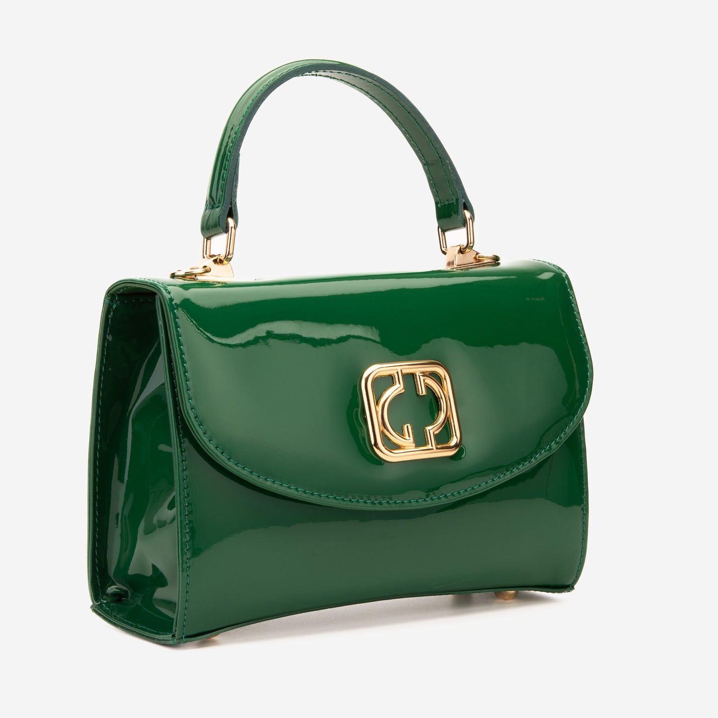 La bolsa de mano de cuero verde Rosalinda
