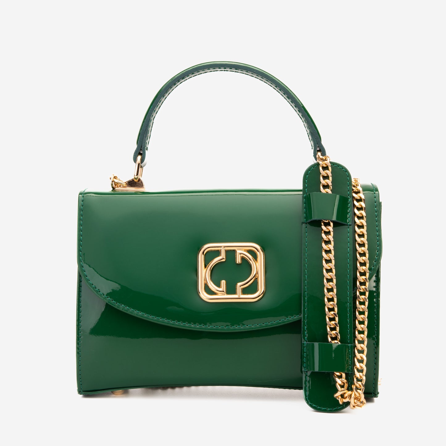 La bolsa de mano de cuero verde Rosalinda