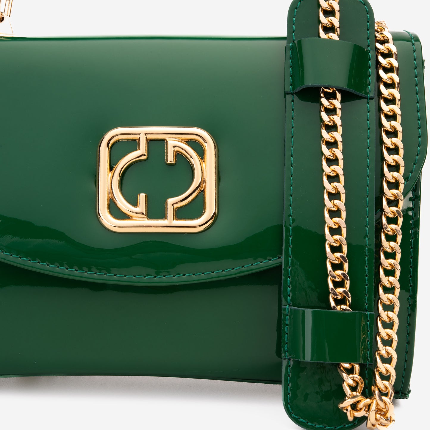 La bolsa de mano de cuero verde Rosalinda