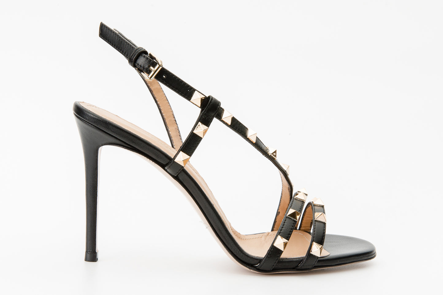 Sandalia de piel negra Bellavista ¡Venta final! 