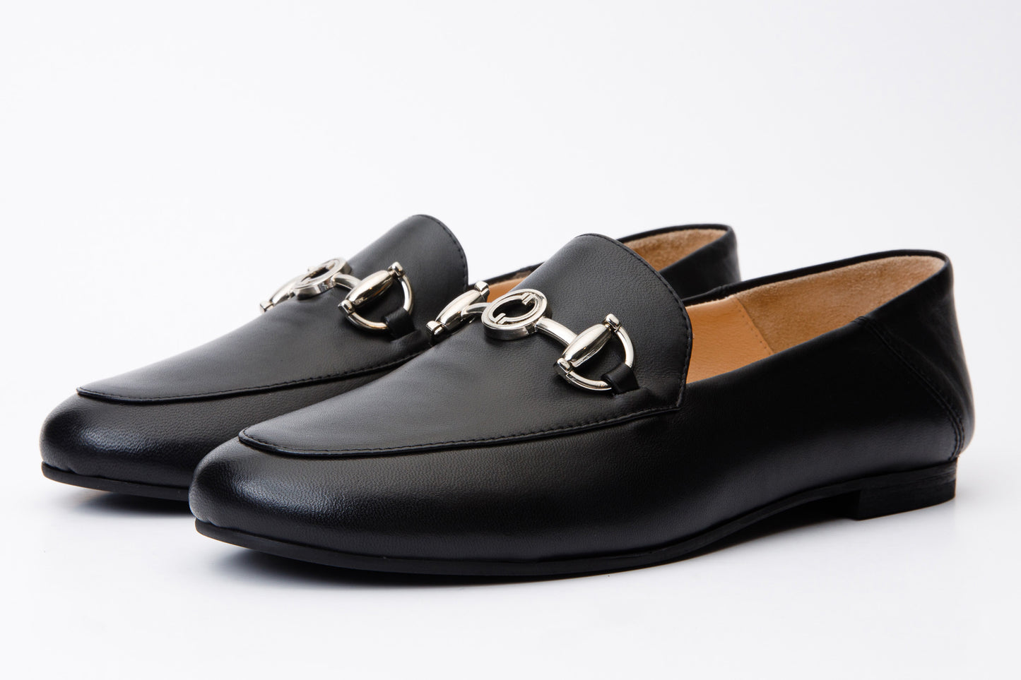 Luanda Black Leather Women Flat Shoe - 2
