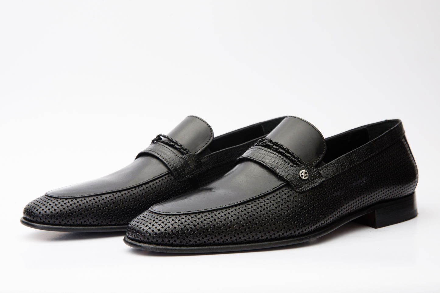¡Venta final del mocasín Acerra para hombre en cuero negro!