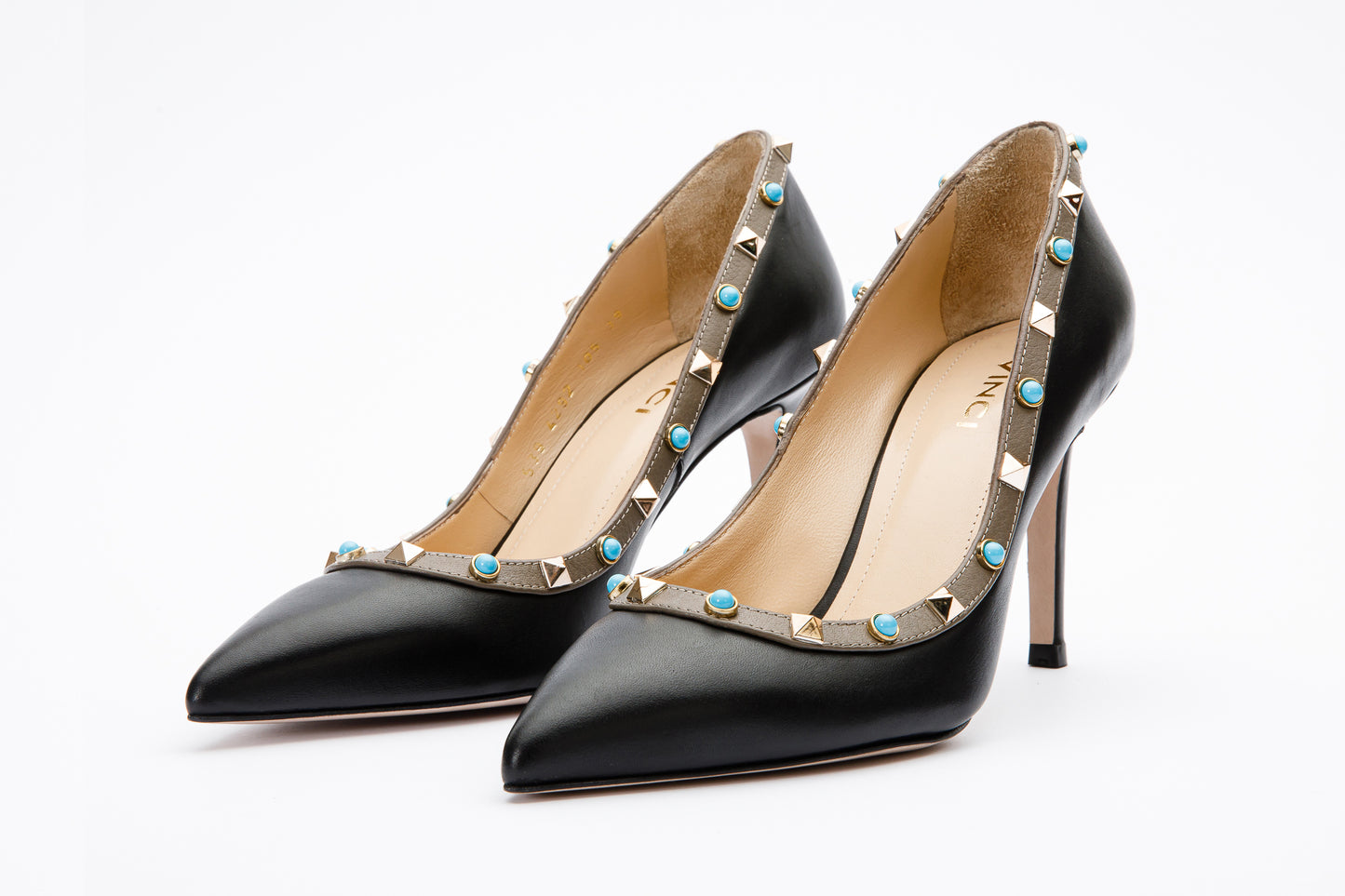 ¡Venta final de zapatos de mujer tipo pump de cuero negro Tikapur!