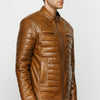 The Wilkerson Tan Leather Men Jacket
