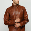 The Barclay Brown Leather Men Jacket
