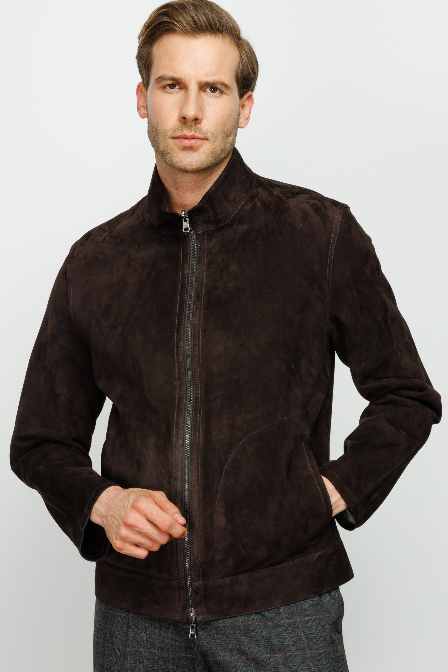 La chaqueta de cuero negra Alba para hombre 